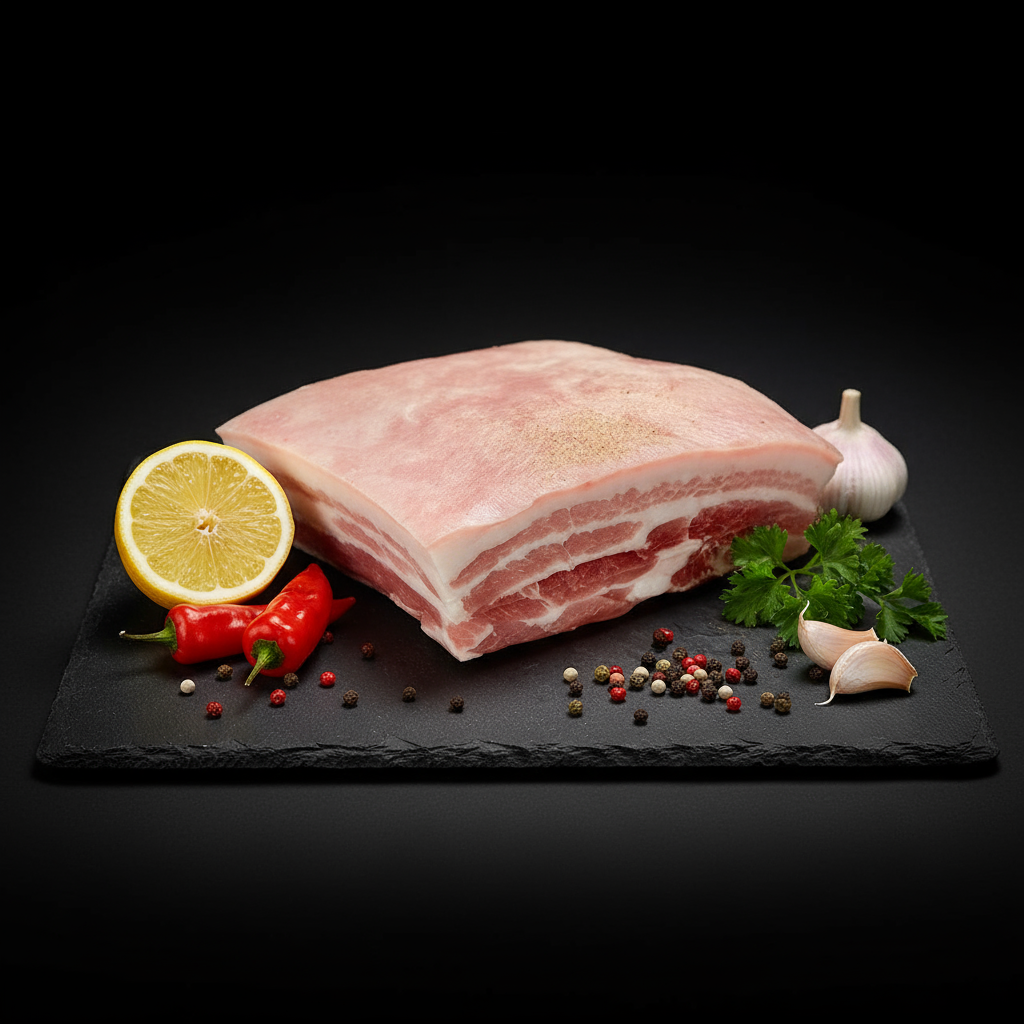 Schweinebauch web Schweinebauch vom Landschwein – Bild 1